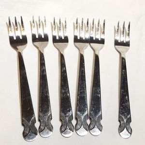 Stanley Roberts pickle olive cheese fork set